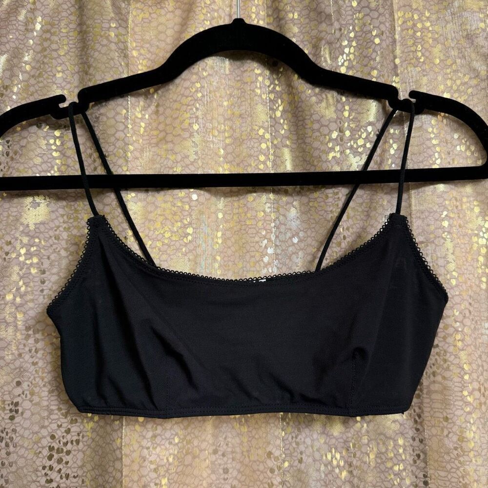 Urban Outfitters Black Out From Under Spaghetti Strap Unlined Bralette Small